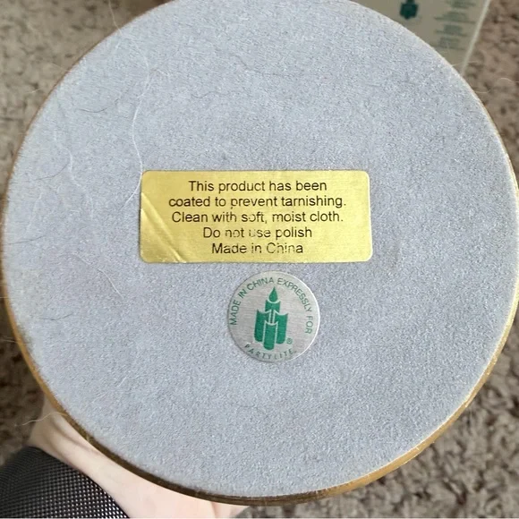 Vintage PartyLite Falmouth Brass Pillar Candle Holder with Original Box 10.1 cm - Picture 4 of 7